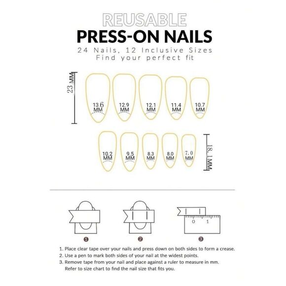 Whimsy Kawaii Cottagecore 24 Piece Cherry French Tip Almond Shape Nails - Picture 6 of 11